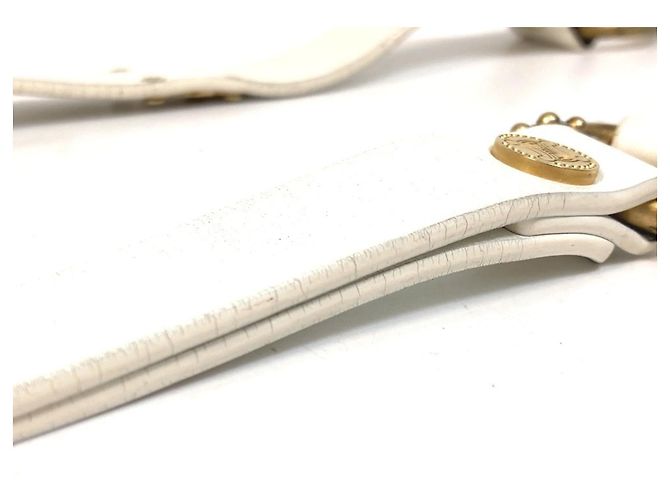 Céline Celine Triomphe Leather Dog Leash White - view 14