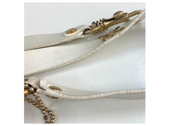 Céline Celine Triomphe Leather Dog Leash White - view 4