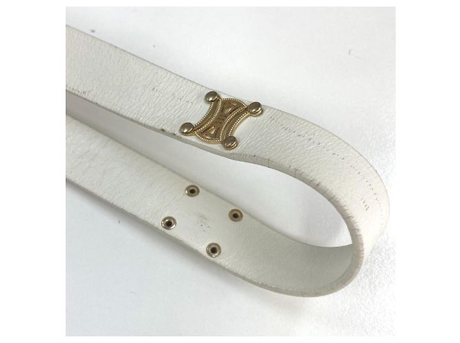 Céline Celine Triomphe Leather Dog Leash White - view 5