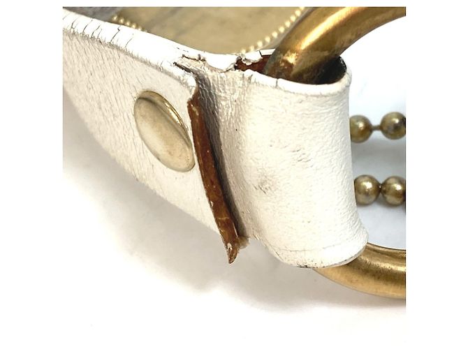 Céline Celine Triomphe Leather Dog Leash White - view 6