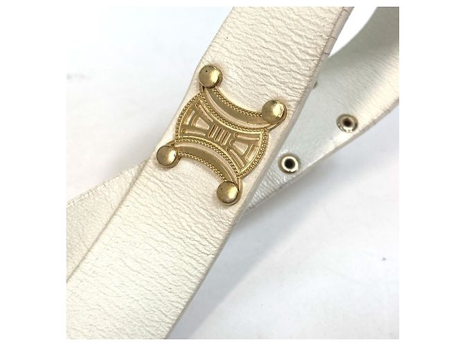 Céline Celine Triomphe Leather Dog Leash White - view 7