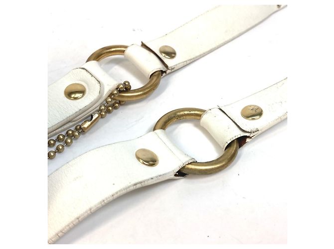 Céline Celine Triomphe Leather Dog Leash White - view 9