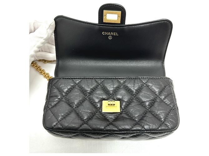 Chanel 2.55 Mademoiselle Matelassé Borsa a Catena a Spalla Nero - vista 10