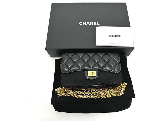 Chanel 2.55 Mademoiselle Matelassé Borsa a Catena a Spalla Nero - vista 15