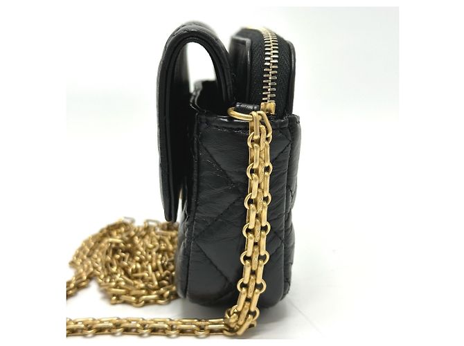 Chanel 2.55 Mademoiselle Matelassé Borsa a Catena a Spalla Nero - vista 2