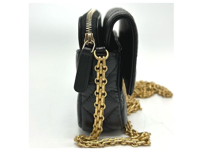 Chanel 2.55 Mademoiselle Matelassé Borsa a Catena a Spalla Nero - vista 3