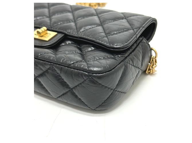 Chanel 2.55 Mademoiselle Matelassé Borsa a Catena a Spalla Nero - vista 5