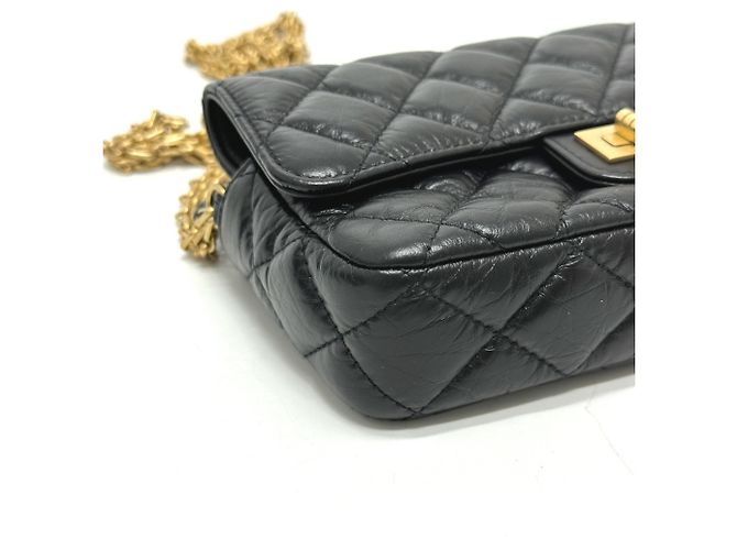 Chanel 2.55 Mademoiselle Matelassé Borsa a Catena a Spalla Nero - vista 6