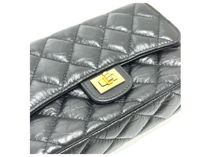 Chanel 2.55 Mademoiselle Matelassé Borsa a Catena a Spalla Nero - vista 7