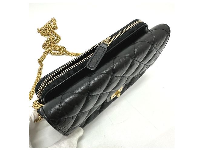 Chanel 2.55 Mademoiselle Matelassé Borsa a Catena a Spalla Nero - vista 8