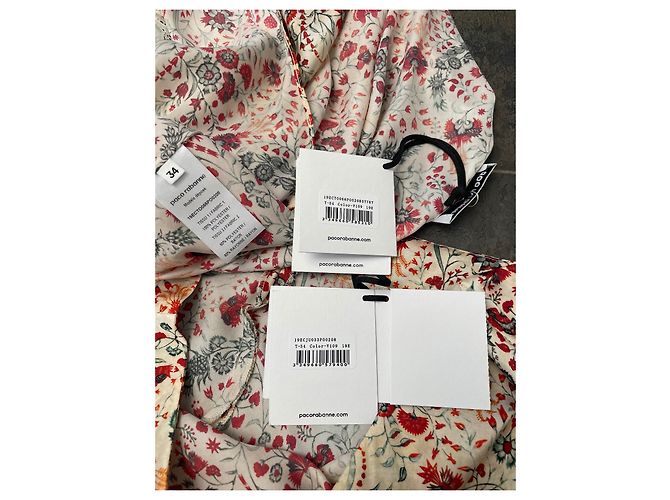 Paco Rabanne Top und Rock Set floral ecru Polyester - Ansicht 2
