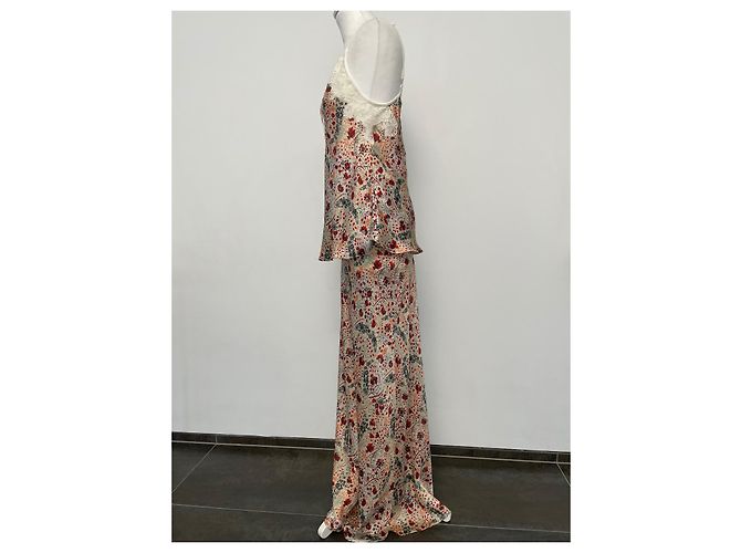 Paco Rabanne Top und Rock Set floral ecru Polyester - Ansicht 4