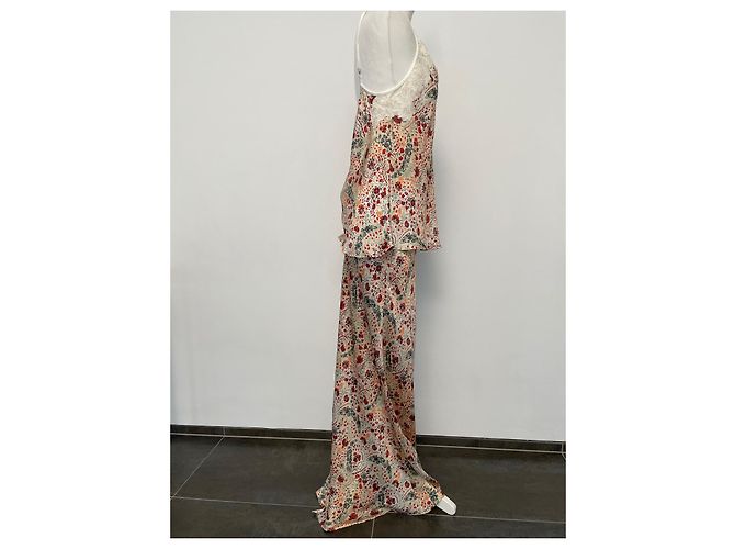 Paco Rabanne Top und Rock Set floral ecru Polyester - Ansicht 6