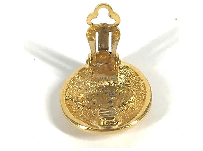 Runde Ohrringe Chanel CC Coco Mark Golden - Ansicht 13