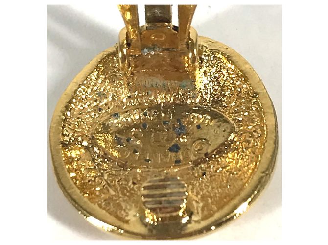 Runde Ohrringe Chanel CC Coco Mark Golden - Ansicht 15