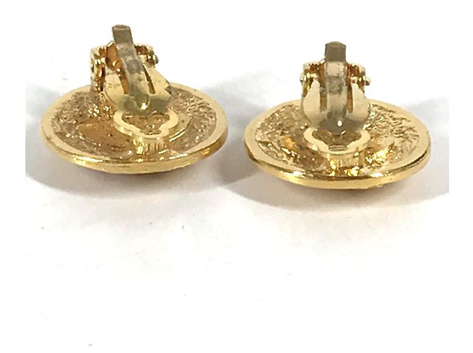 Runde Ohrringe Chanel CC Coco Mark Golden - Ansicht 8