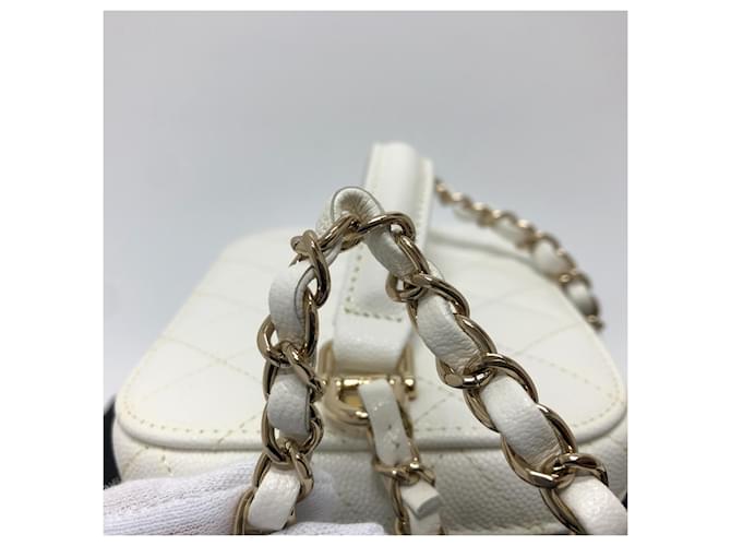 Borsa Vanity in Pelle Caviar Chanel Bianco - vista 10