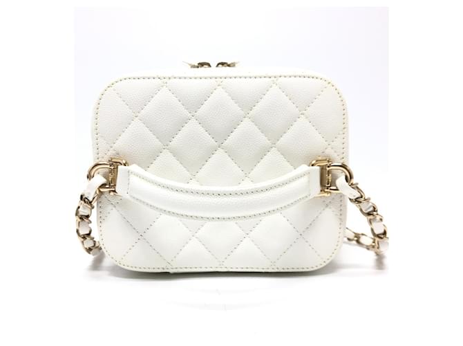 Borsa Vanity in Pelle Caviar Chanel Bianco - vista 3