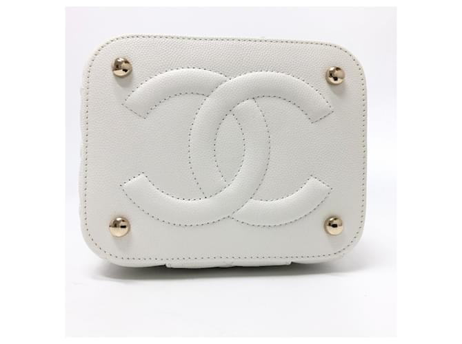 Borsa Vanity in Pelle Caviar Chanel Bianco - vista 4