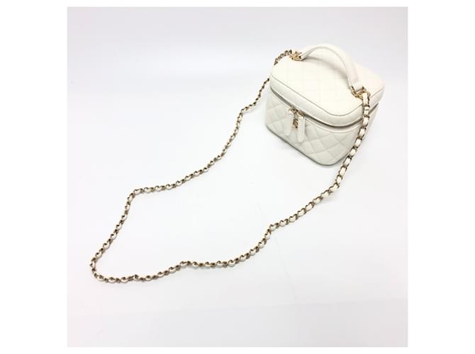 Borsa Vanity in Pelle Caviar Chanel Bianco - vista 5