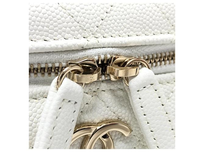 Borsa Vanity in Pelle Caviar Chanel Bianco - vista 6