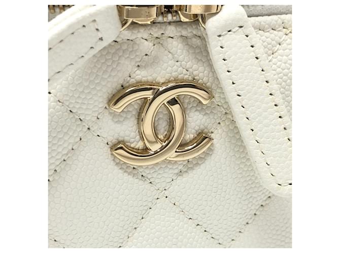 Borsa Vanity in Pelle Caviar Chanel Bianco - vista 7