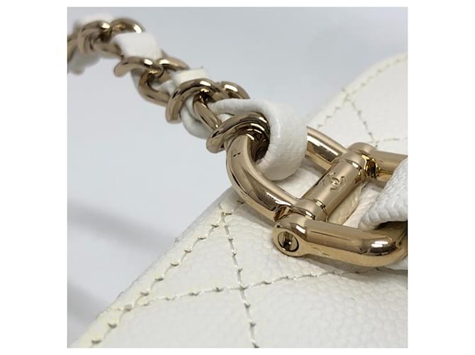 Borsa Vanity in Pelle Caviar Chanel Bianco - vista 8