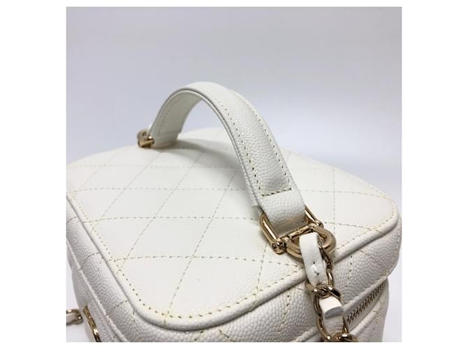 Borsa Vanity in Pelle Caviar Chanel Bianco - vista 9