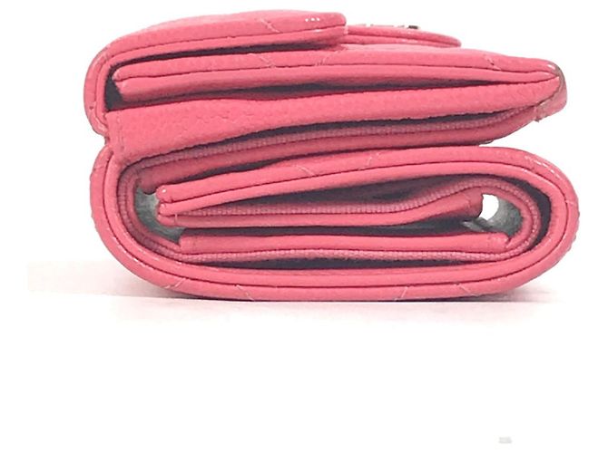 Cartera compacta matelassé Chanel CC Coco Mark Rosa - vista 3