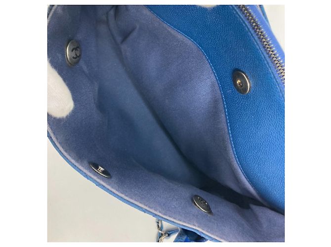 Chanel Caviar-Leder Tote Bag Blau - Ansicht 14