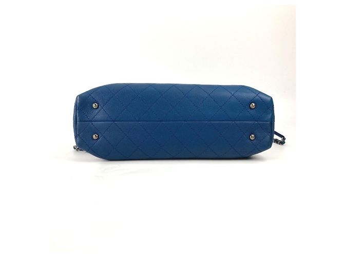 Chanel Caviar-Leder Tote Bag Blau - Ansicht 5