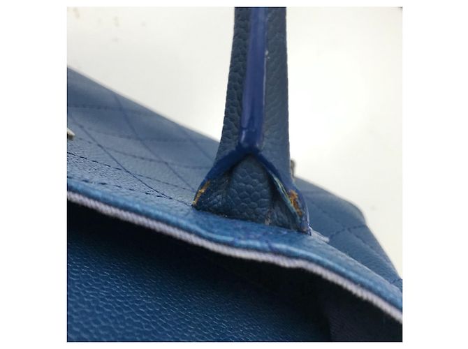 Chanel Caviar-Leder Tote Bag Blau - Ansicht 6