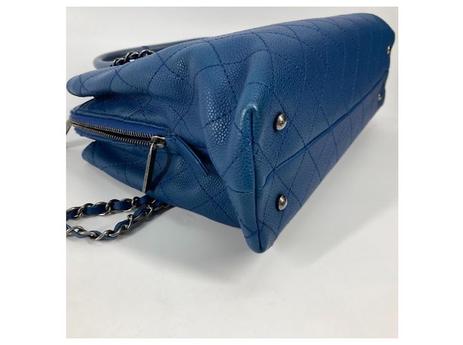 Chanel Caviar-Leder Tote Bag Blau - Ansicht 7