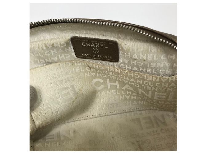 Pochette trapuntata CC della linea Cambon di Chanel Marrone D'oro - vista 10