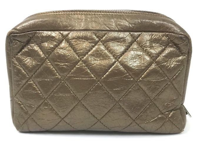 Pochette trapuntata CC della linea Cambon di Chanel Marrone D'oro - vista 2