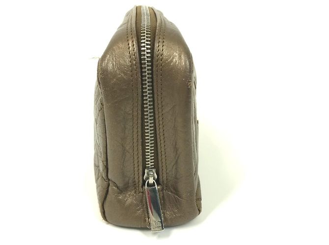 Pochette trapuntata CC della linea Cambon di Chanel Marrone D'oro - vista 3