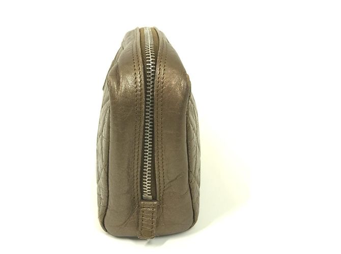 Pochette trapuntata CC della linea Cambon di Chanel Marrone D'oro - vista 4