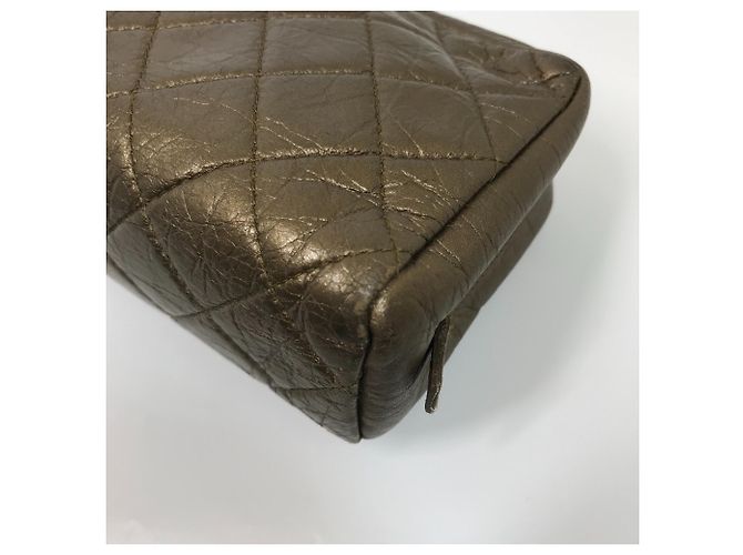 Pochette trapuntata CC della linea Cambon di Chanel Marrone D'oro - vista 6