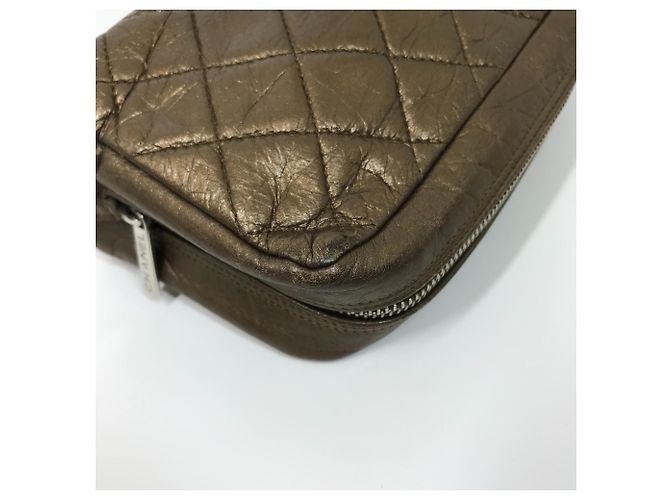 Pochette trapuntata CC della linea Cambon di Chanel Marrone D'oro - vista 7