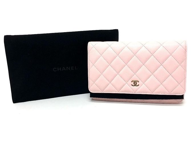Borsa a spalla in pelle caviar rosa Chanel - vista 13