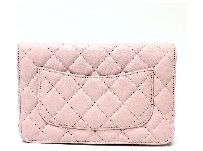 Borsa a spalla in pelle caviar rosa Chanel - vista 2