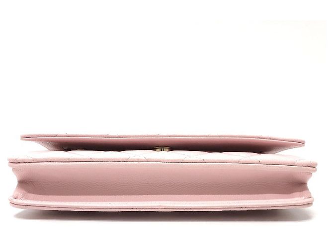 Borsa a spalla in pelle caviar rosa Chanel - vista 5