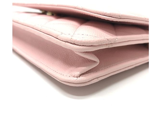 Borsa a spalla in pelle caviar rosa Chanel - vista 7