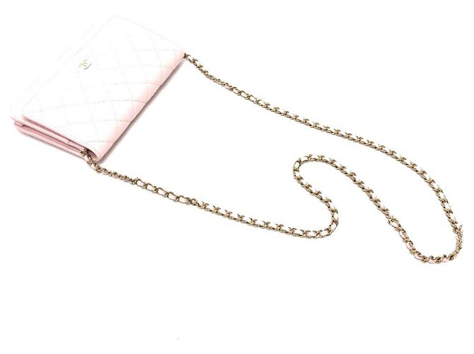 Borsa a spalla in pelle caviar rosa Chanel - vista 8