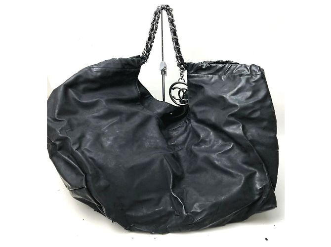 Borsa a Spalla Chanel Coco Cabas GM con Catena Nero - vista 2