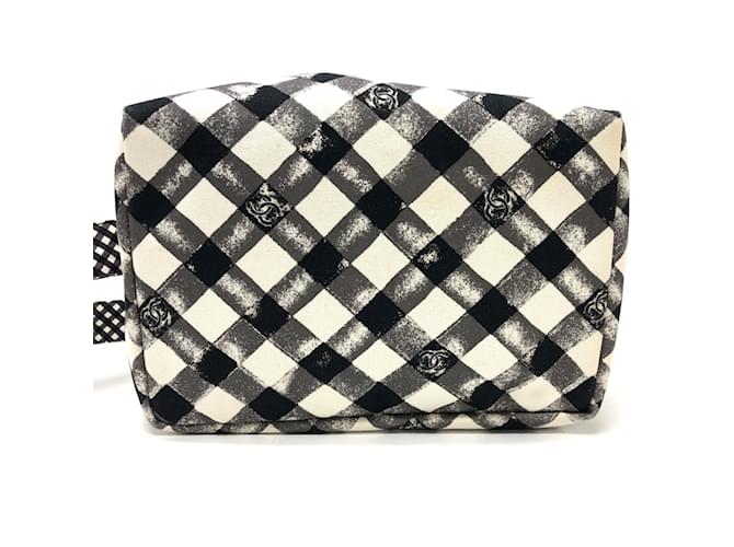 Borsa refrigerante Chanel Check Coco Mark Nero Bianco - vista 4