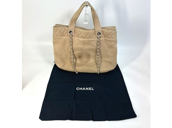 Chanel Coco Mark Kettenhandtasche Beige - Ansicht 11