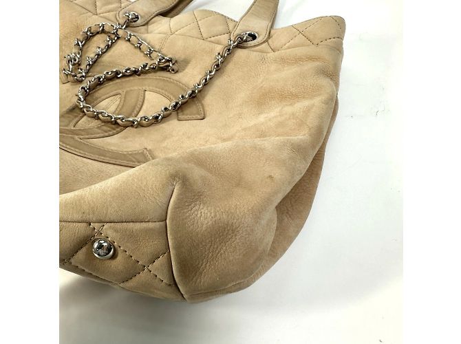 Chanel Coco Mark Kettenhandtasche Beige - Ansicht 3