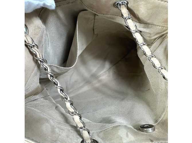 Chanel Coco Mark Kettenhandtasche Beige - Ansicht 7