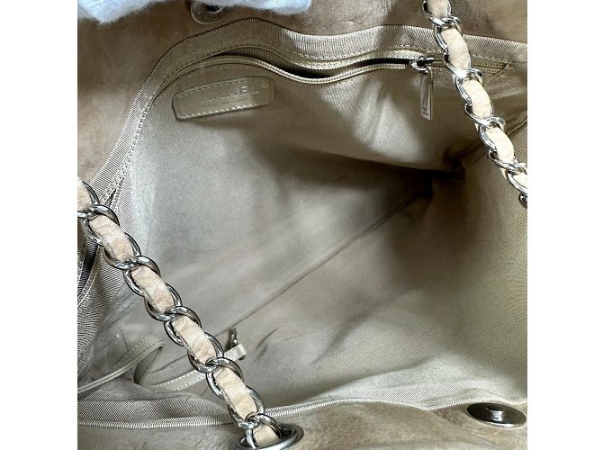 Chanel Coco Mark Kettenhandtasche Beige - Ansicht 8